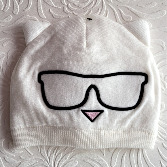 Karl Lagerfeld Beanie Ivory - Picture 1 of 5